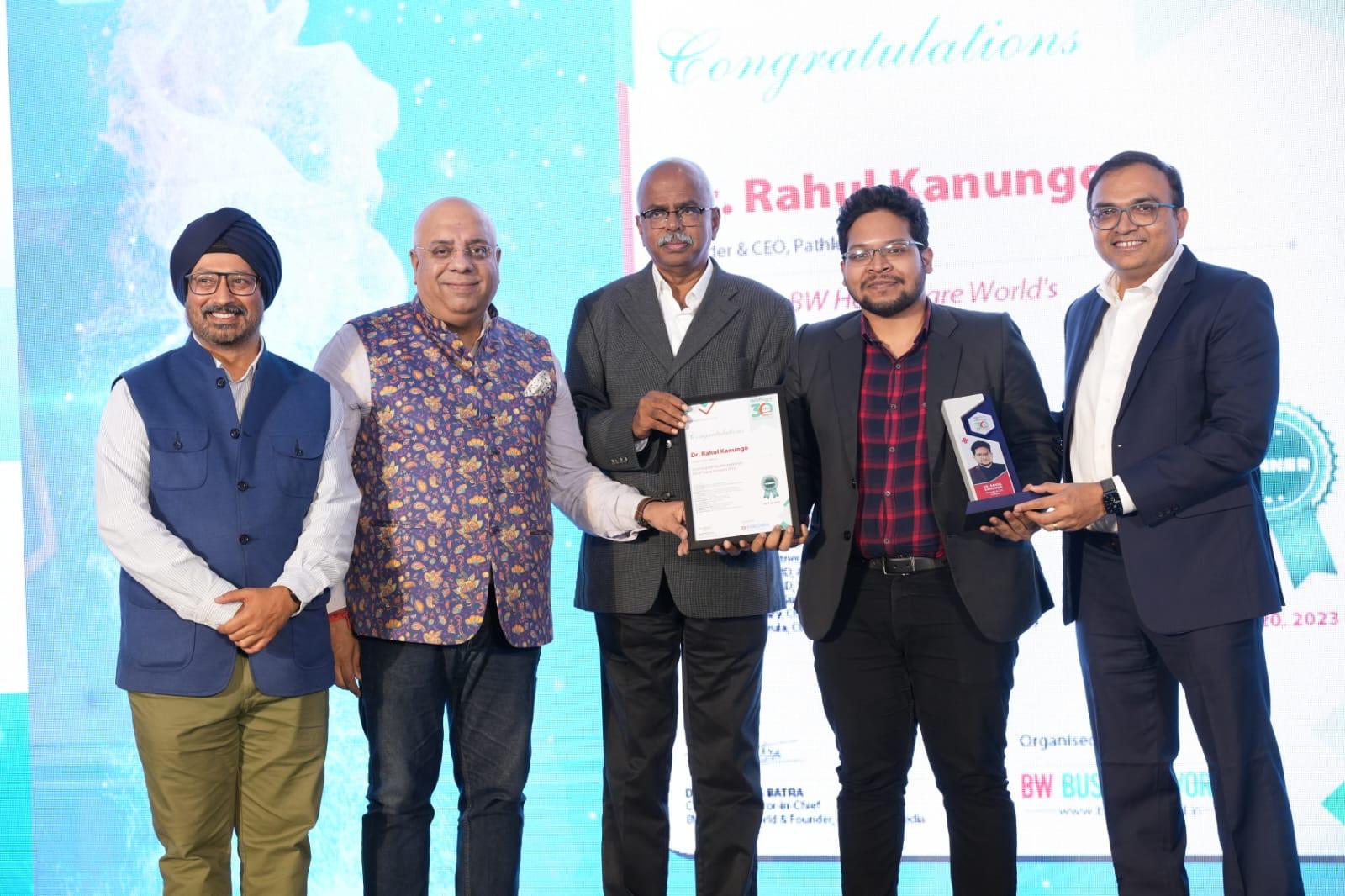 Receiving BW Healthcare World 30 Under Thirty award